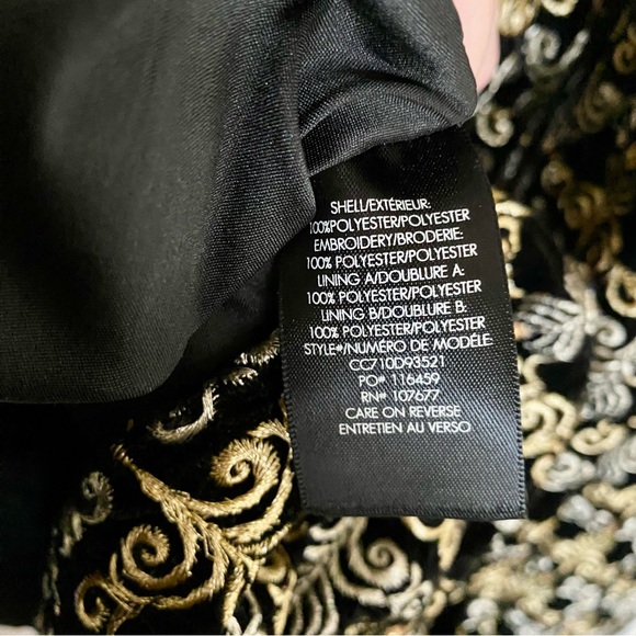 Alice + Olivia Embellished Velvet Cocktail Dress WITH POCKETS, size 4 - Picture 11 of 13